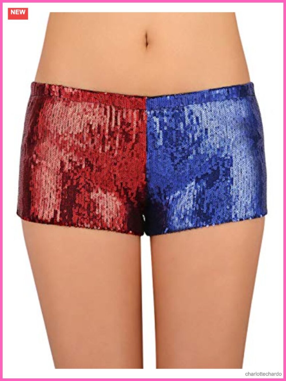 Women's Metallic Sequin Booty Shorts Costume Cosplay Glam